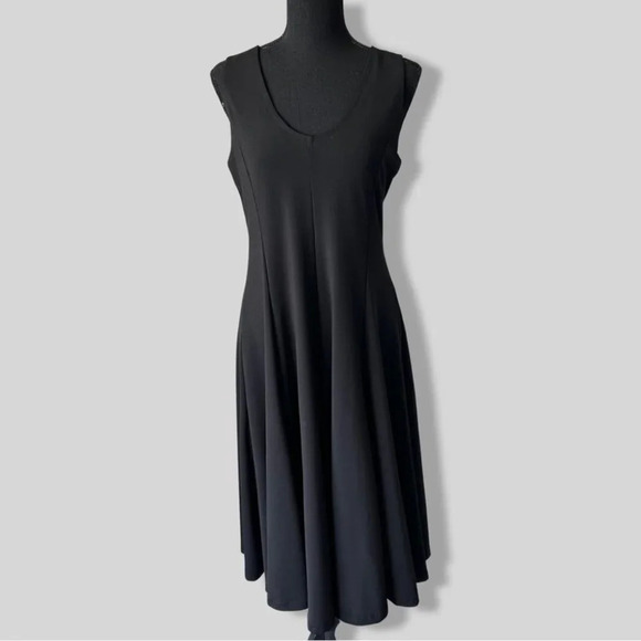 Papa Black  Sleeveless Fit and Flare Jersey Dress - Picture 1 of 15
